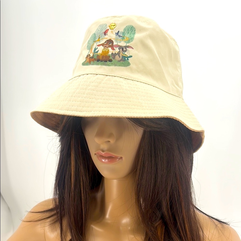 New Disney Bambi Thumper Metallic Cotton Bucket Hat NWT